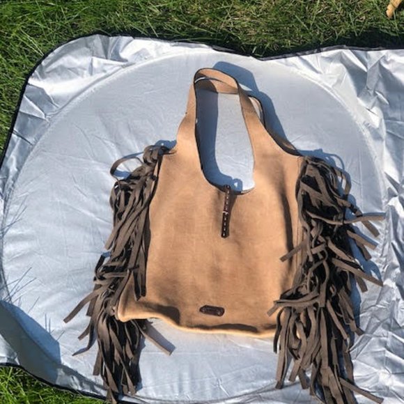 Frye Farrah Fringe Tote - Taupe (grey) - Picture 2 of 11